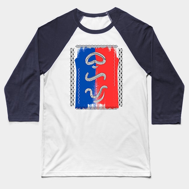 Philippine Flag / Baybayin word Buhay (Life) Baseball T-Shirt by Pirma Pinas